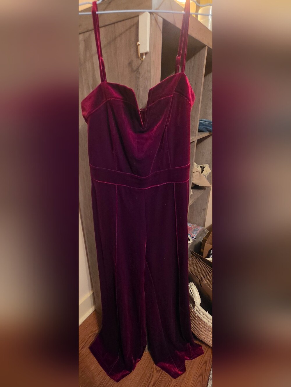 Burgundy Velvet Sleeveless Dress